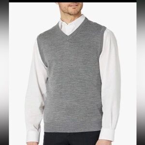 Cutter & Buck V-Neck Vest 100% extra fine Merino Wool golf classic business XL